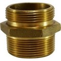 Midland Metal Hex Nipple, Nipple, 112 Nominal, MNPT x MNST, Brass 444040